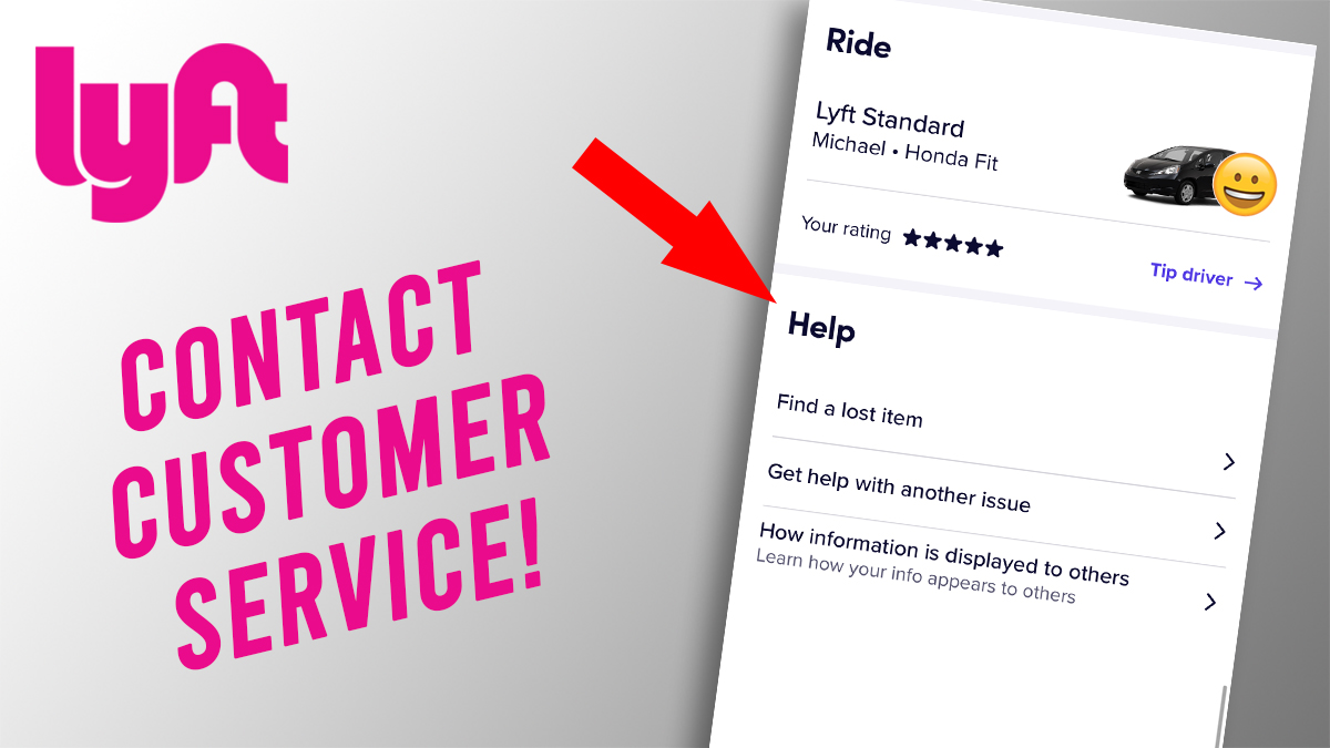 Lyft logo with text that says 'contact customer service!'