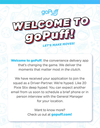 gopuff bike delivery