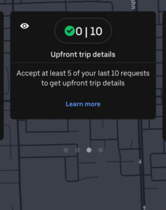 Uber eats showing 0/10 orders accepted