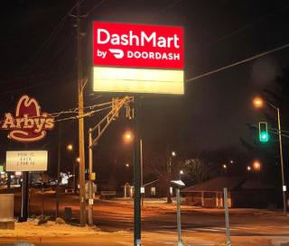 Street sign for DashMart
