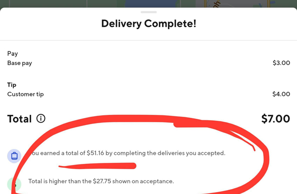 The payout for a triple stacked order. The estimate ws $27.75, but the actual payout was $51.16