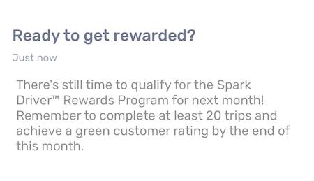 A message from walmart about the requirements for tier 2 rewards