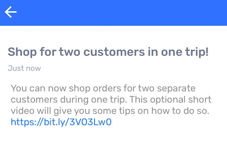 announcement from spark about shopping for more than one customer at the same time